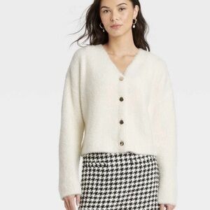 a new day Cream Button-Up Cardigan Size XL